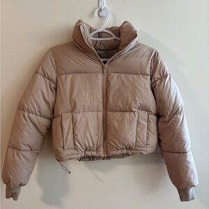 NWOT Y2K Vintage Hollister Tan Puffer Jacket XS